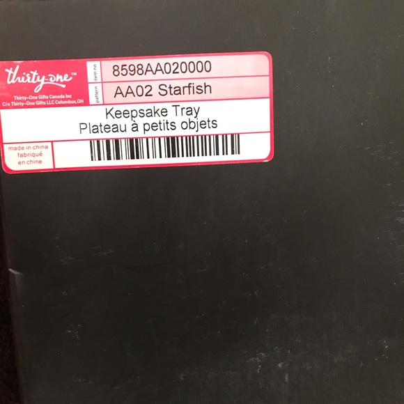 Thirty-One retired starfish Keepsake Tray - Picture 3 of 3